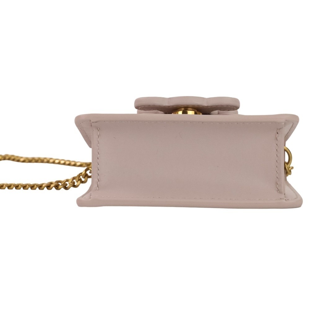 CELINE Triomphe Chain Card Holder Mini Shoulder Bag S-BB-4292 Light Pink Women's - Picture 6 of 13